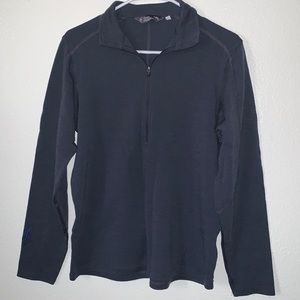 IBEX Women’s 100% USA Rambouillet Wool Half Zipped Front Sweater Size M